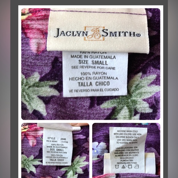 Jaclyn Smith Hawaiian Floral Skirt size S Midi Tie Elastic Waist wrinkle fabric - Picture 12 of 15